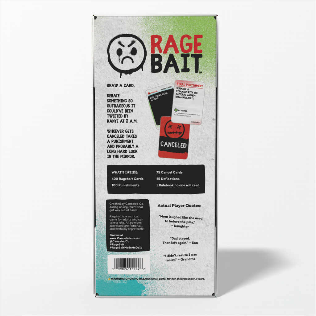 RAGEBAIT: The Game That Ruins Friendships (First Edition - Adult Party Game)
